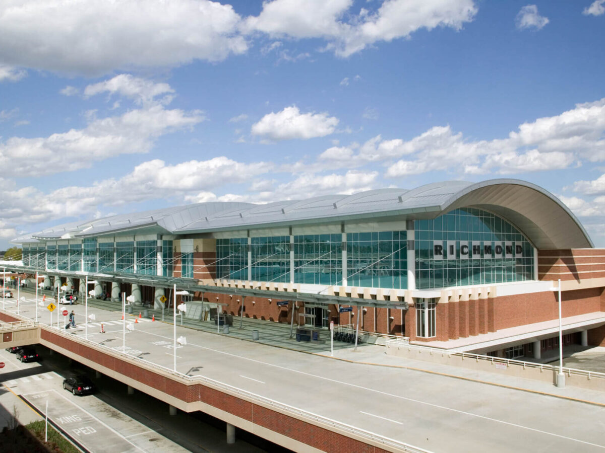 the exterior of the Richmond International Airport terminal building