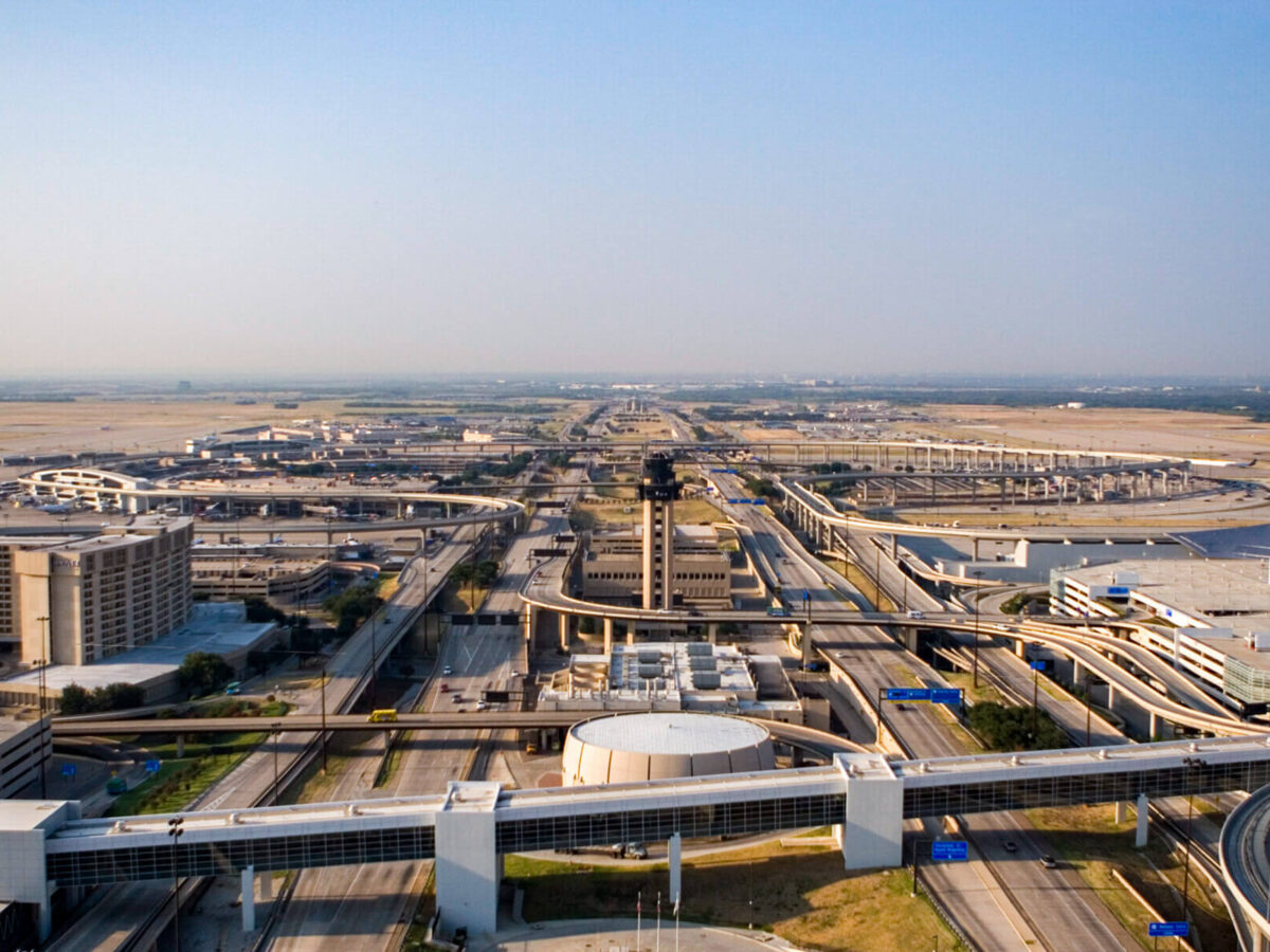 aerial view of Dallas/Forth Worth International Airport