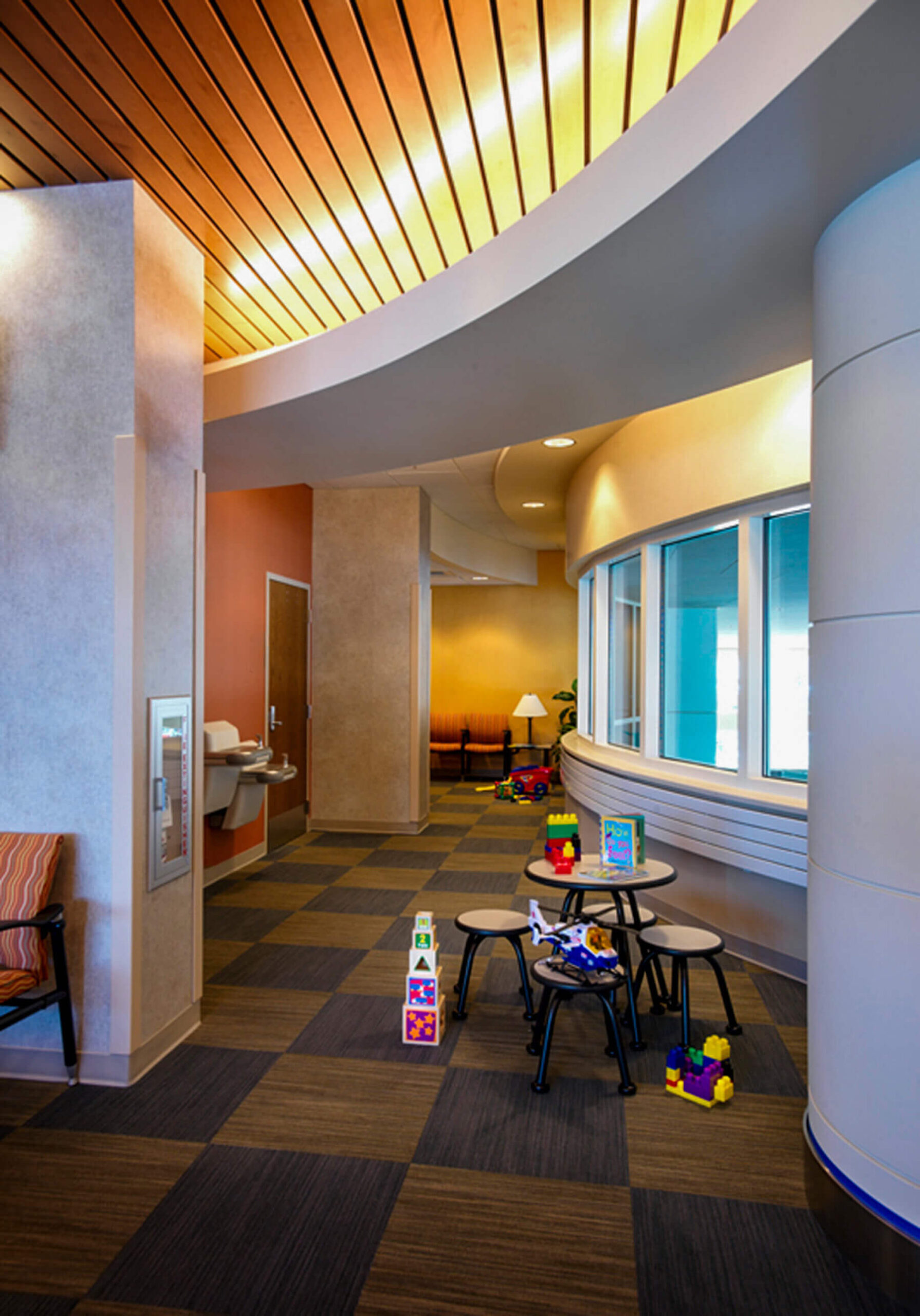 a play area for kids in women’s pavilion
