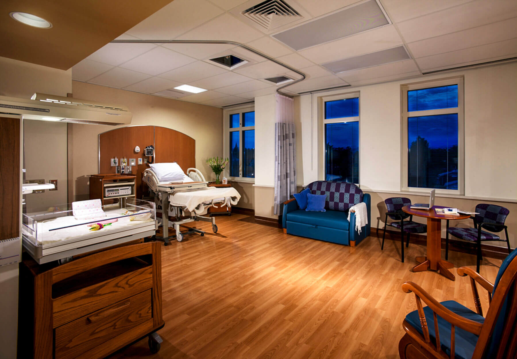 patient room in women’s pavilion
