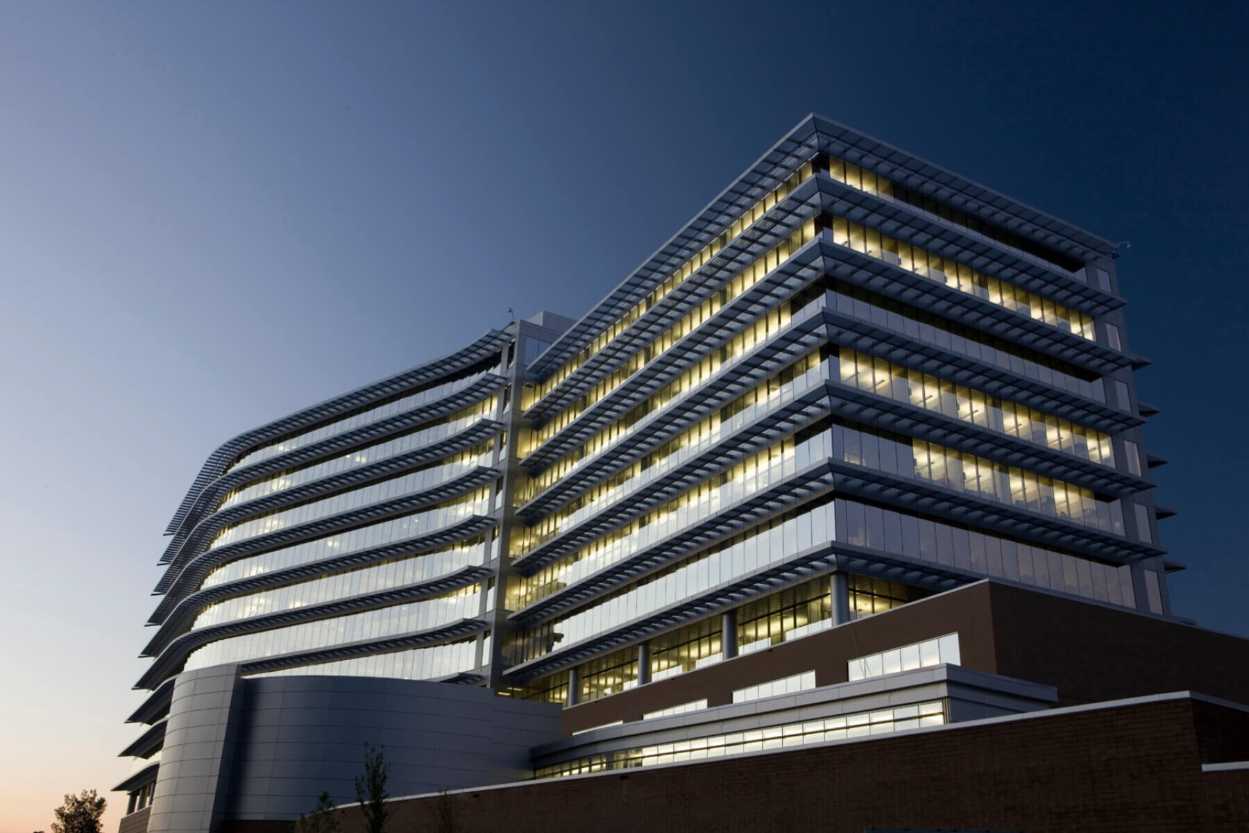 an exterior view of the Nissan North America Headquarters in Franklin, TN