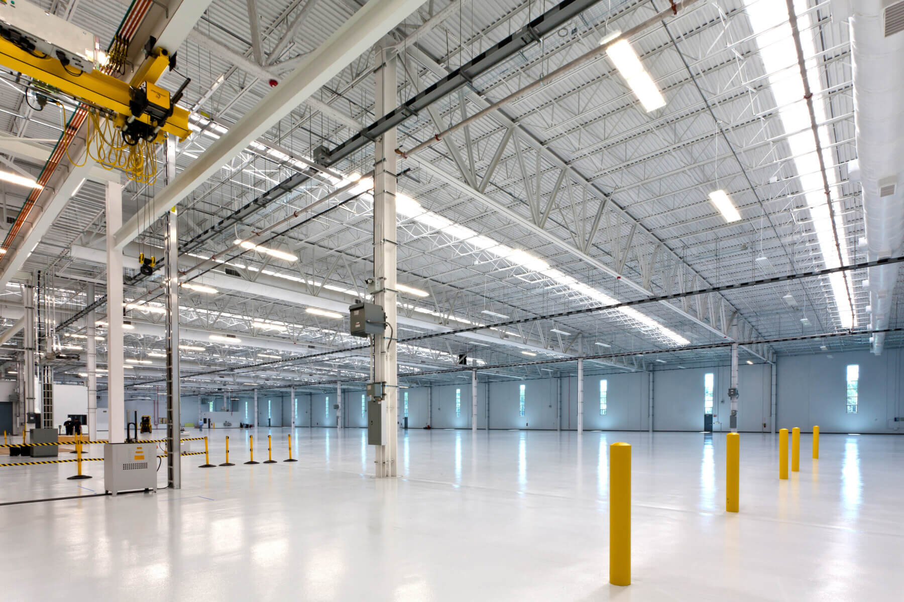 the inside of the Rolls Royce Crosspointe aerospace facility