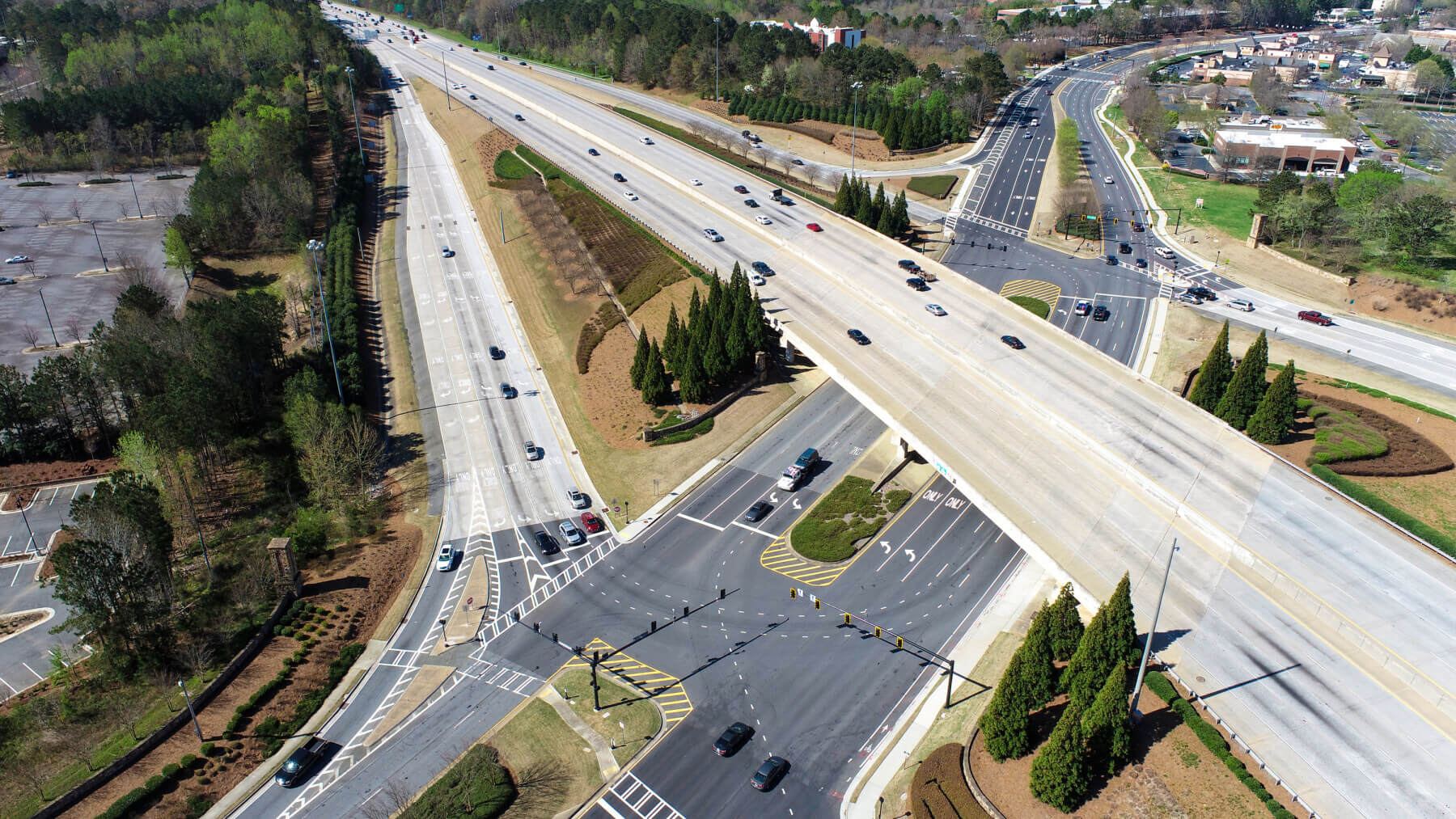 The new exit lane at SR 400 and Windward Parkway