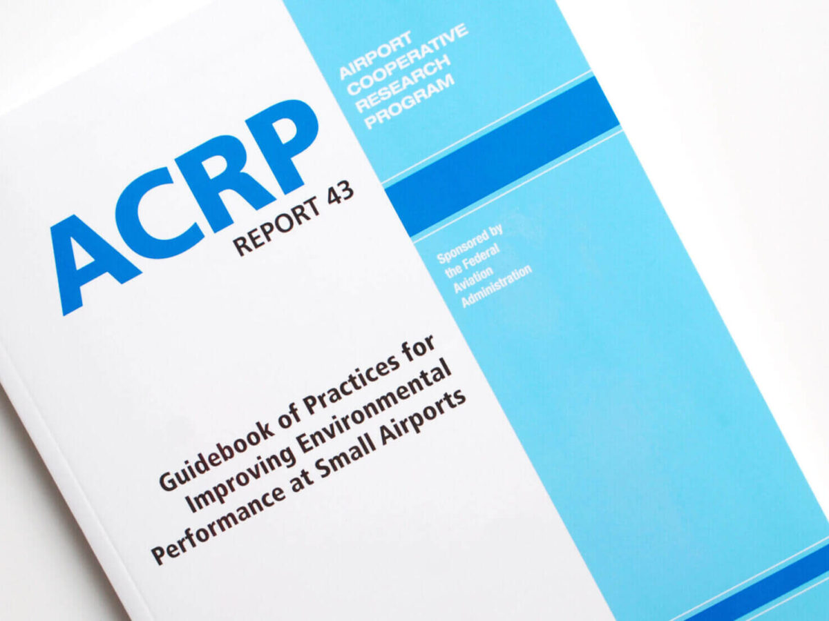 a close up of the cover of ACRP research report 43