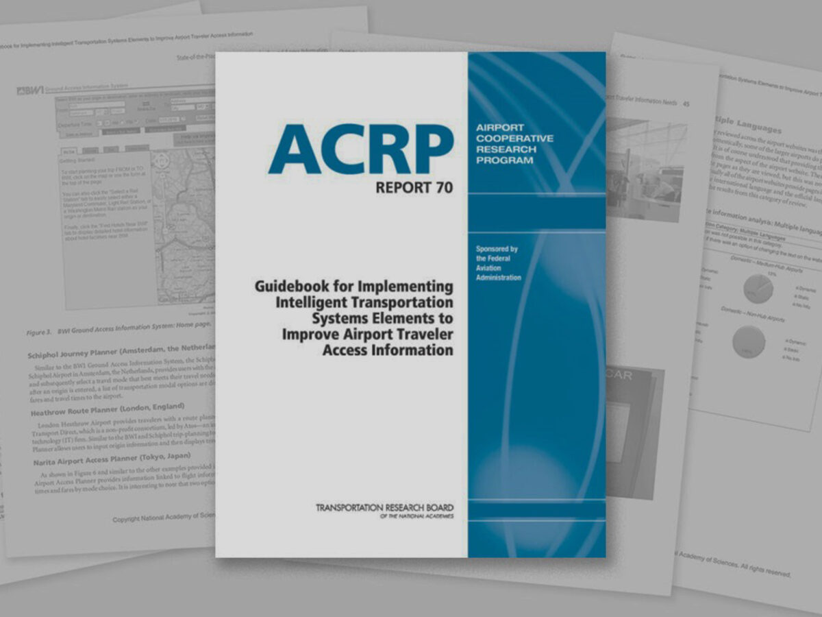 front cover of ACRP report 70