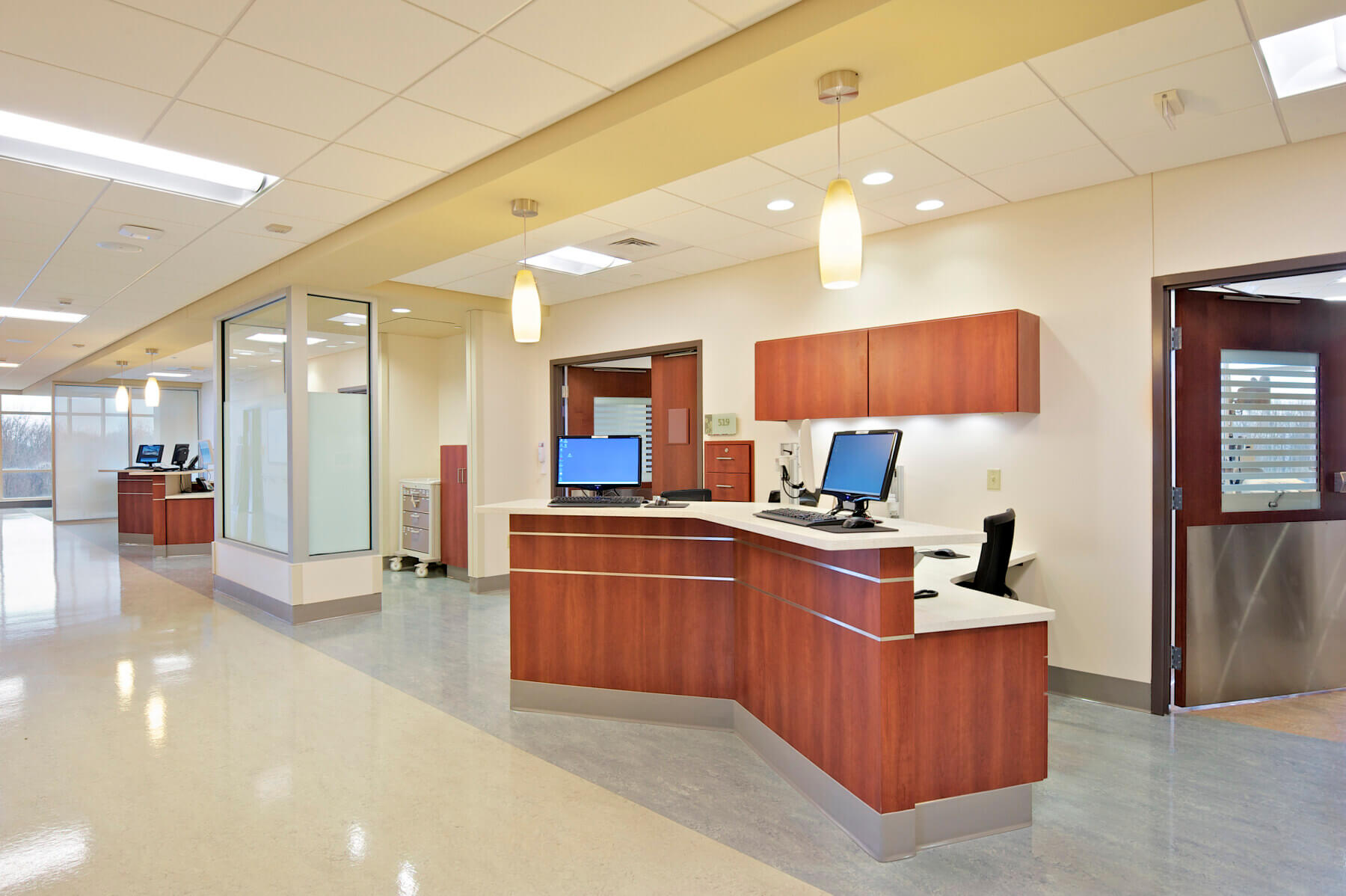 nurse station outside patient rooms