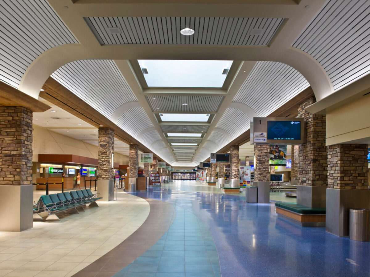 : the concourse inside Reno Tahoe International Airport