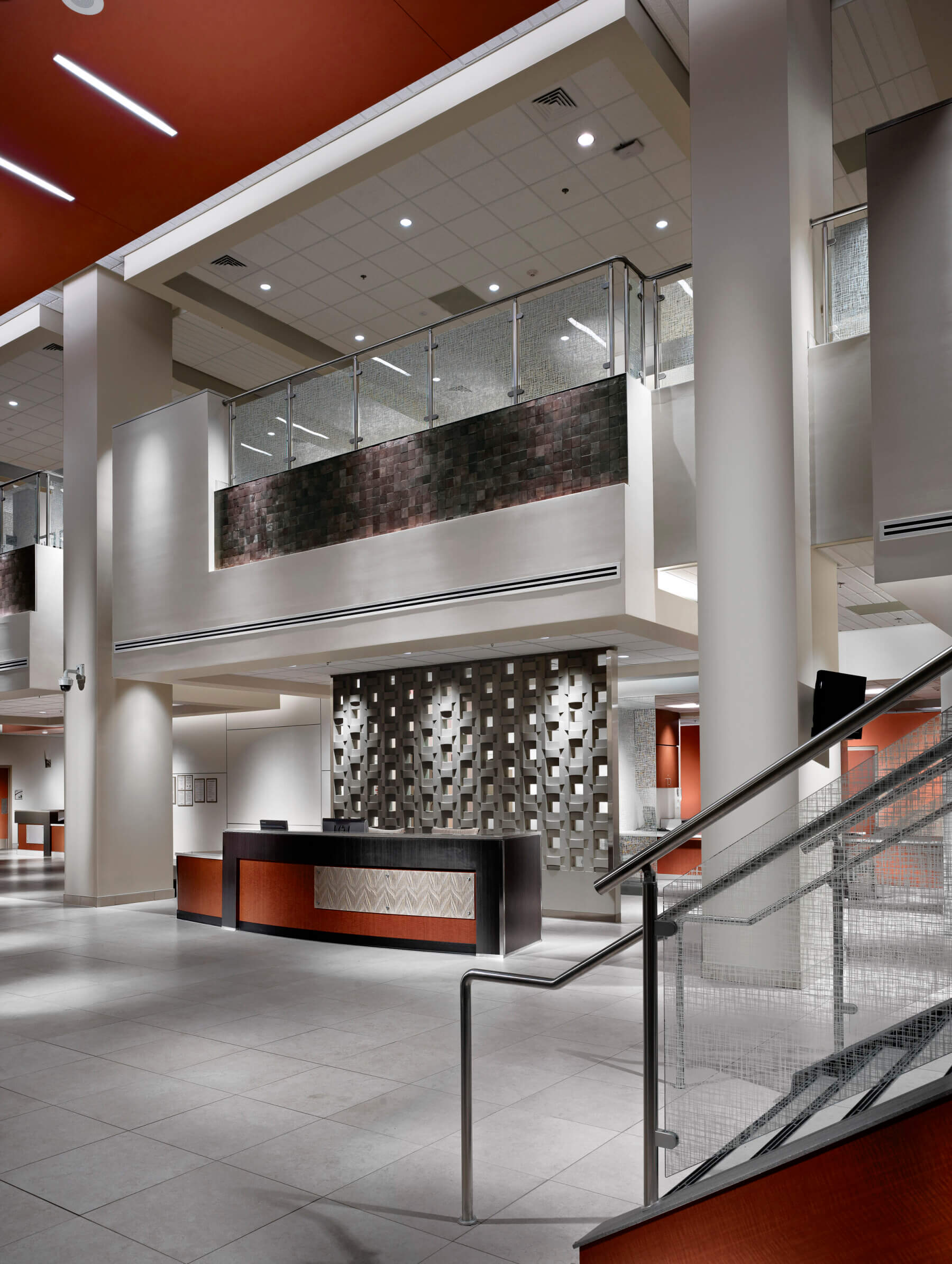 lobby and desk