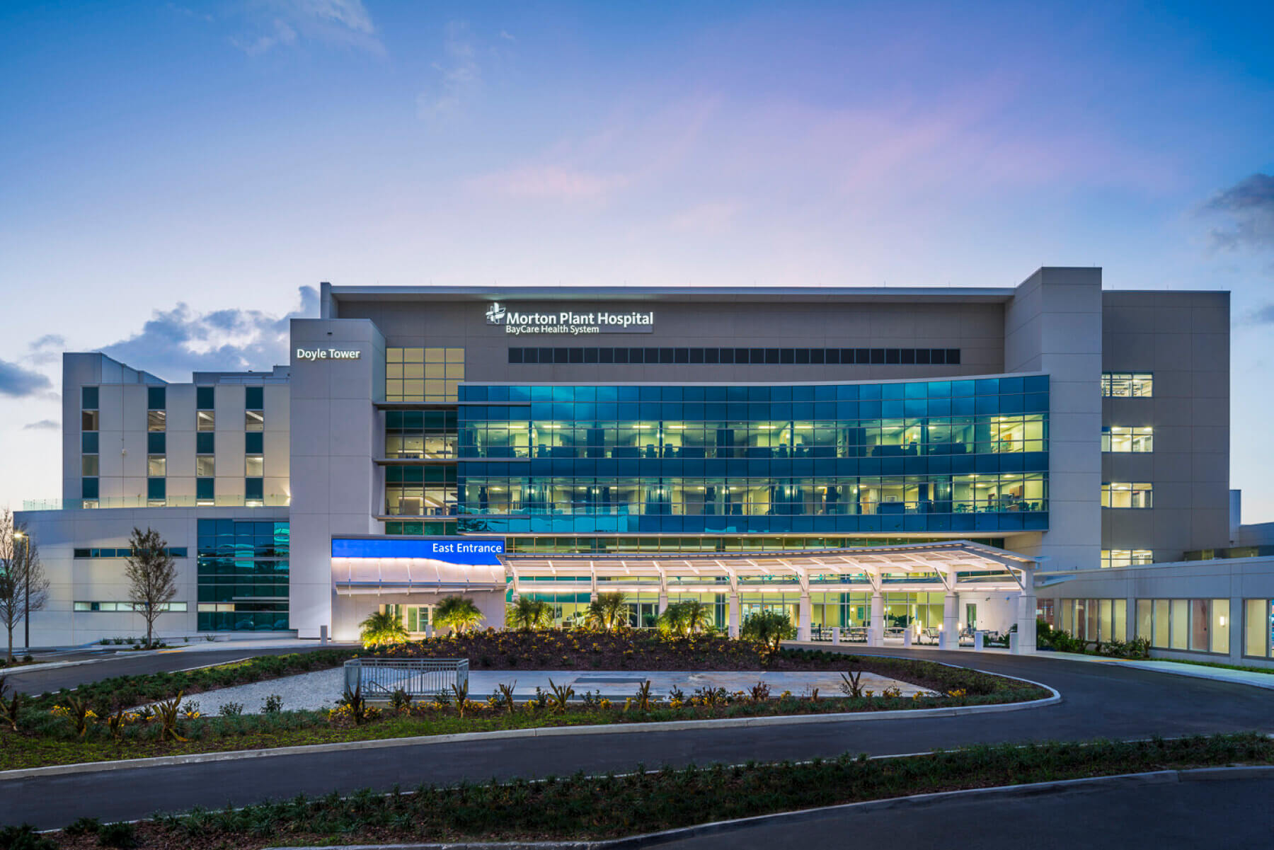 exterior of the patient tower