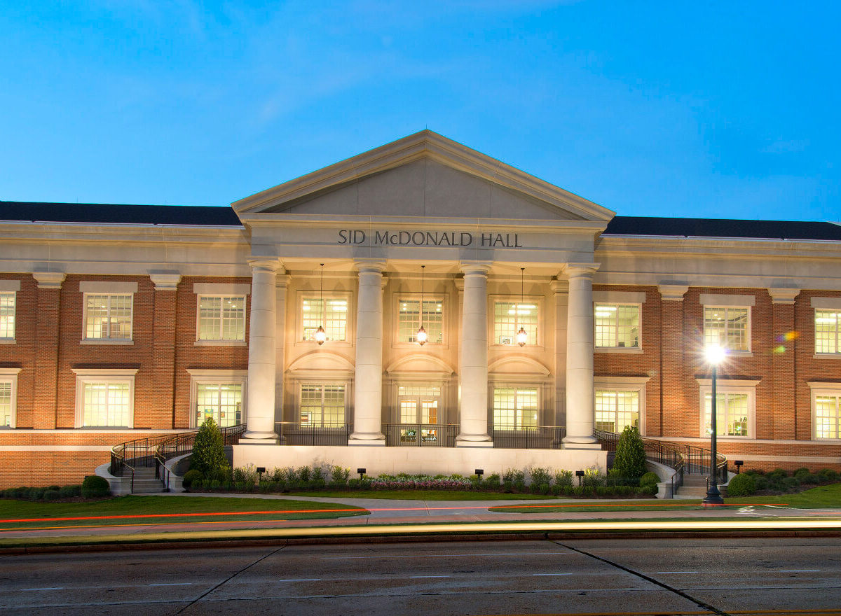 entrance to Sidney McDonald Hall