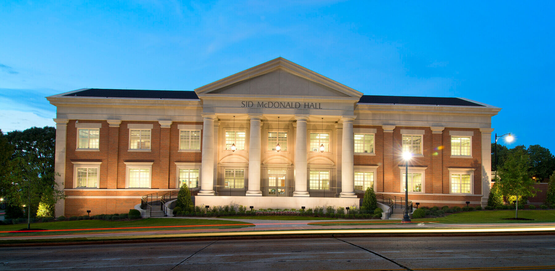 entrance to Sidney McDonald Hall