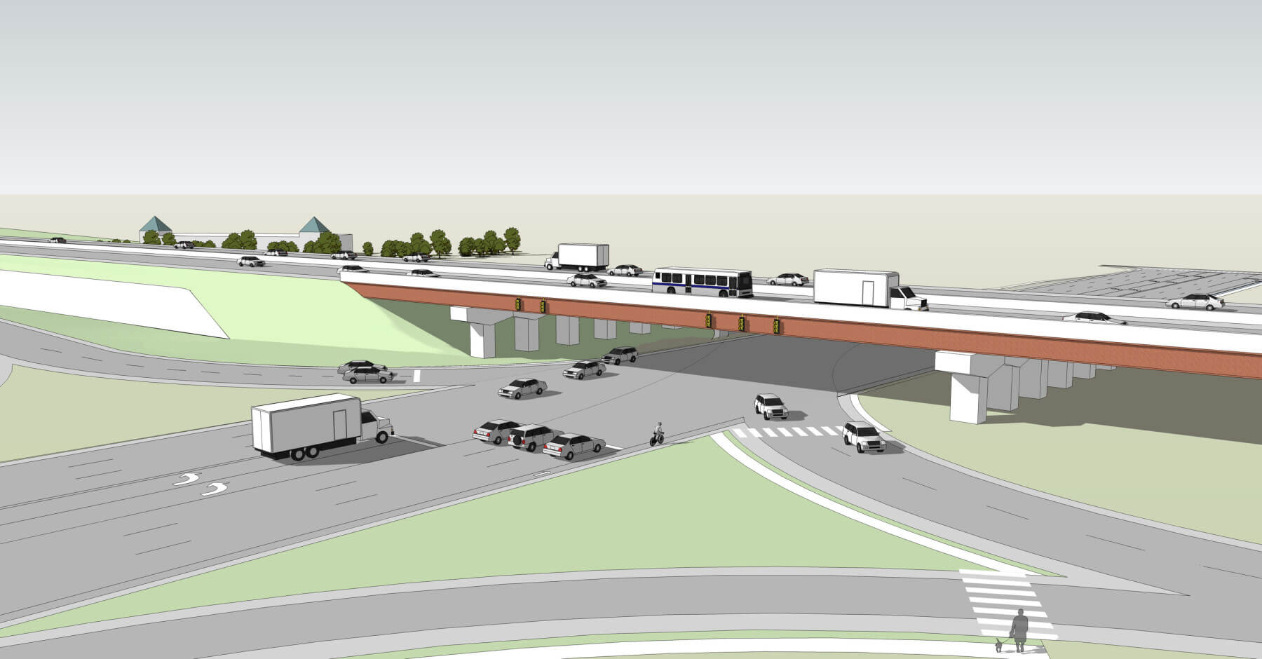 : a shot of the completed I-40/N. Highland Aves