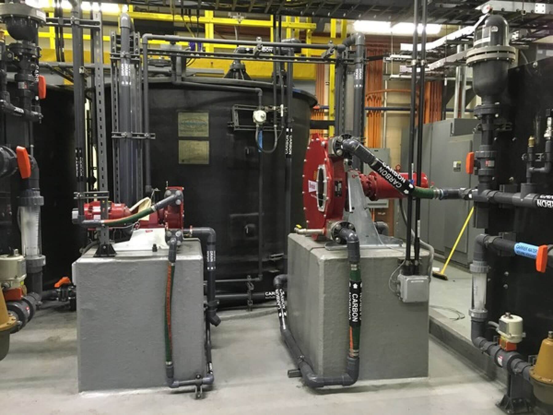 Carbon feed system at K.R. Harrington Water Treatment Plant.