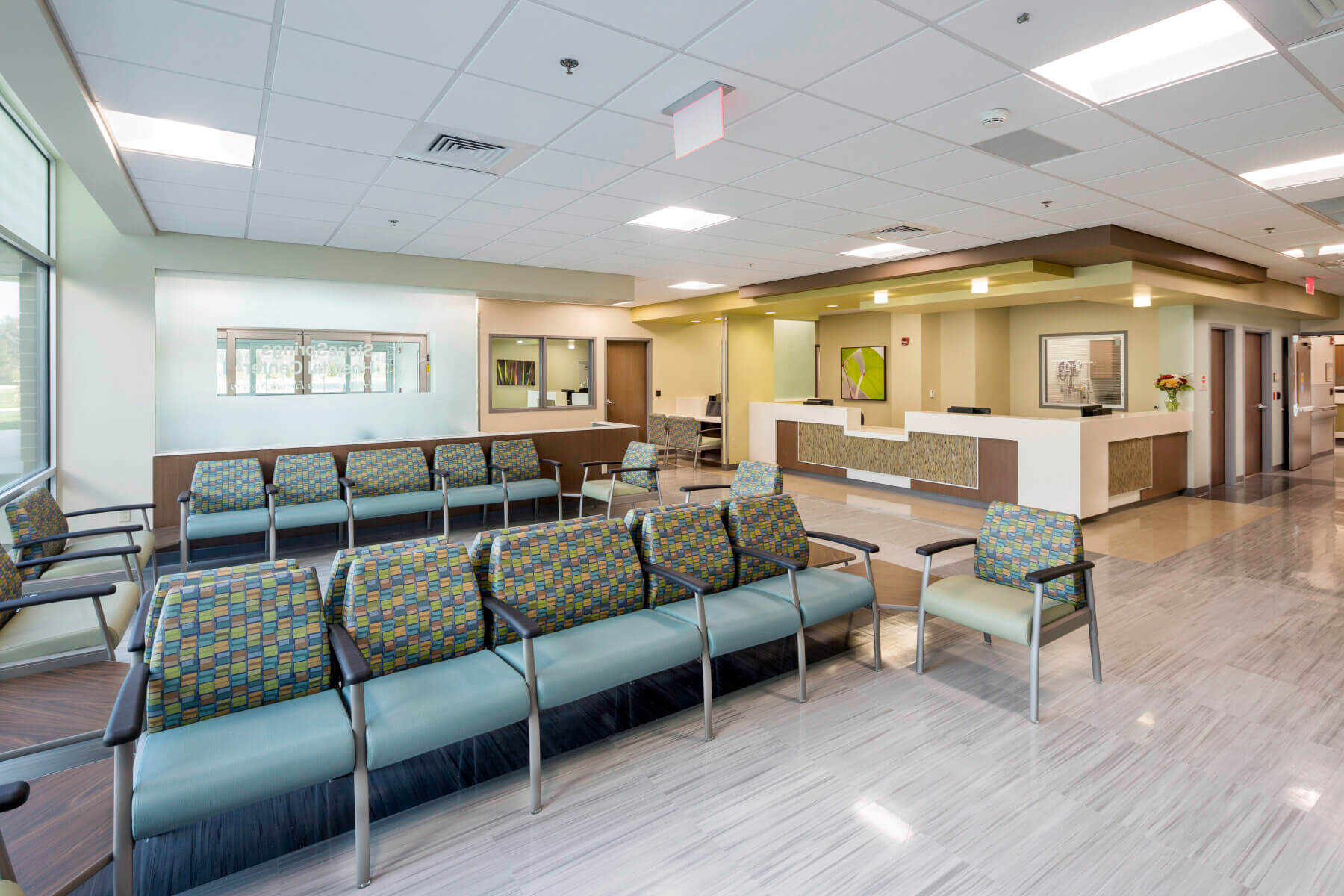patient waiting rooms with individual chair seating