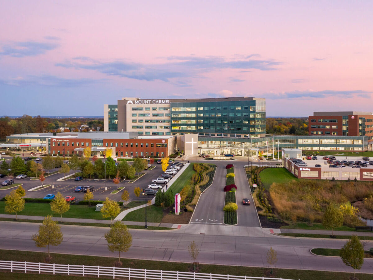 exterior of the patient tower