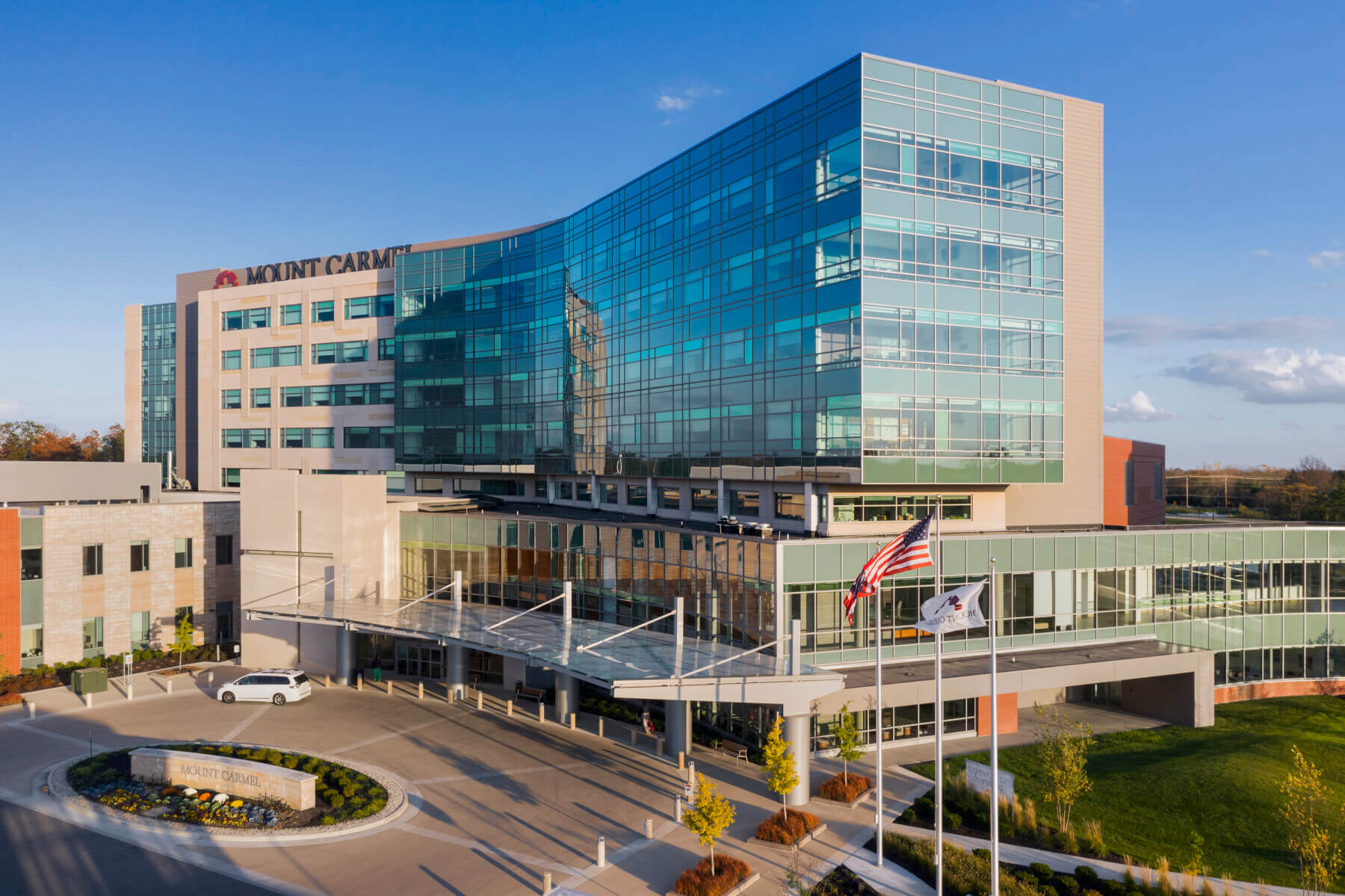 vehicular drop off at the hospital’s main entrance