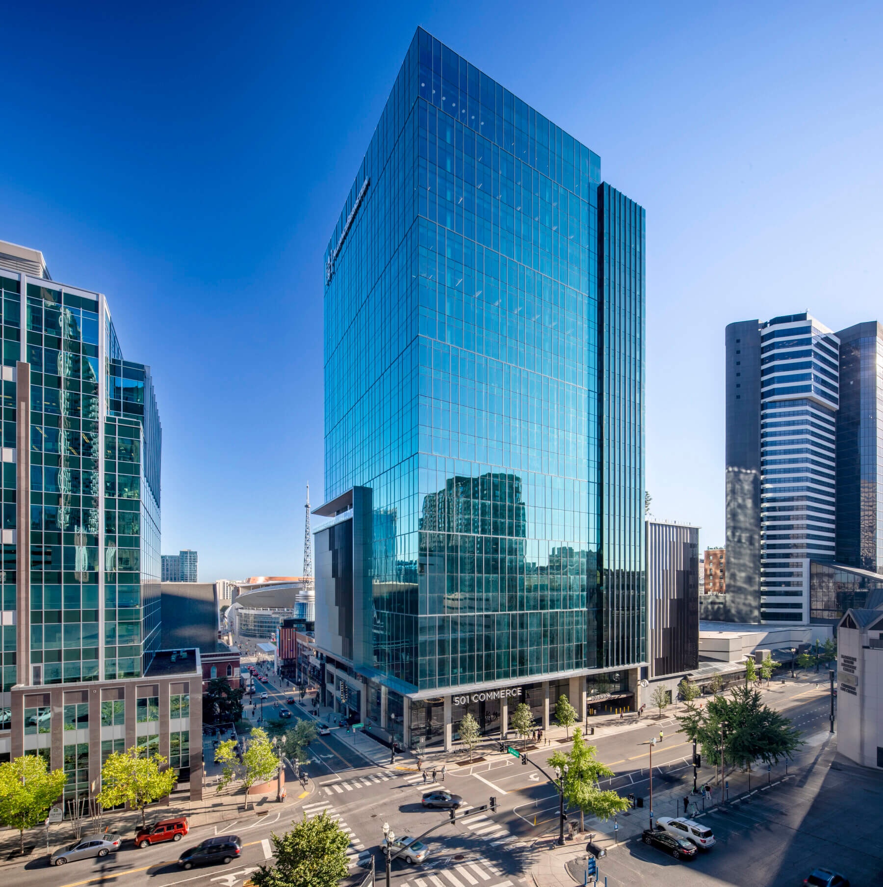 View of 501 Commerce office tower