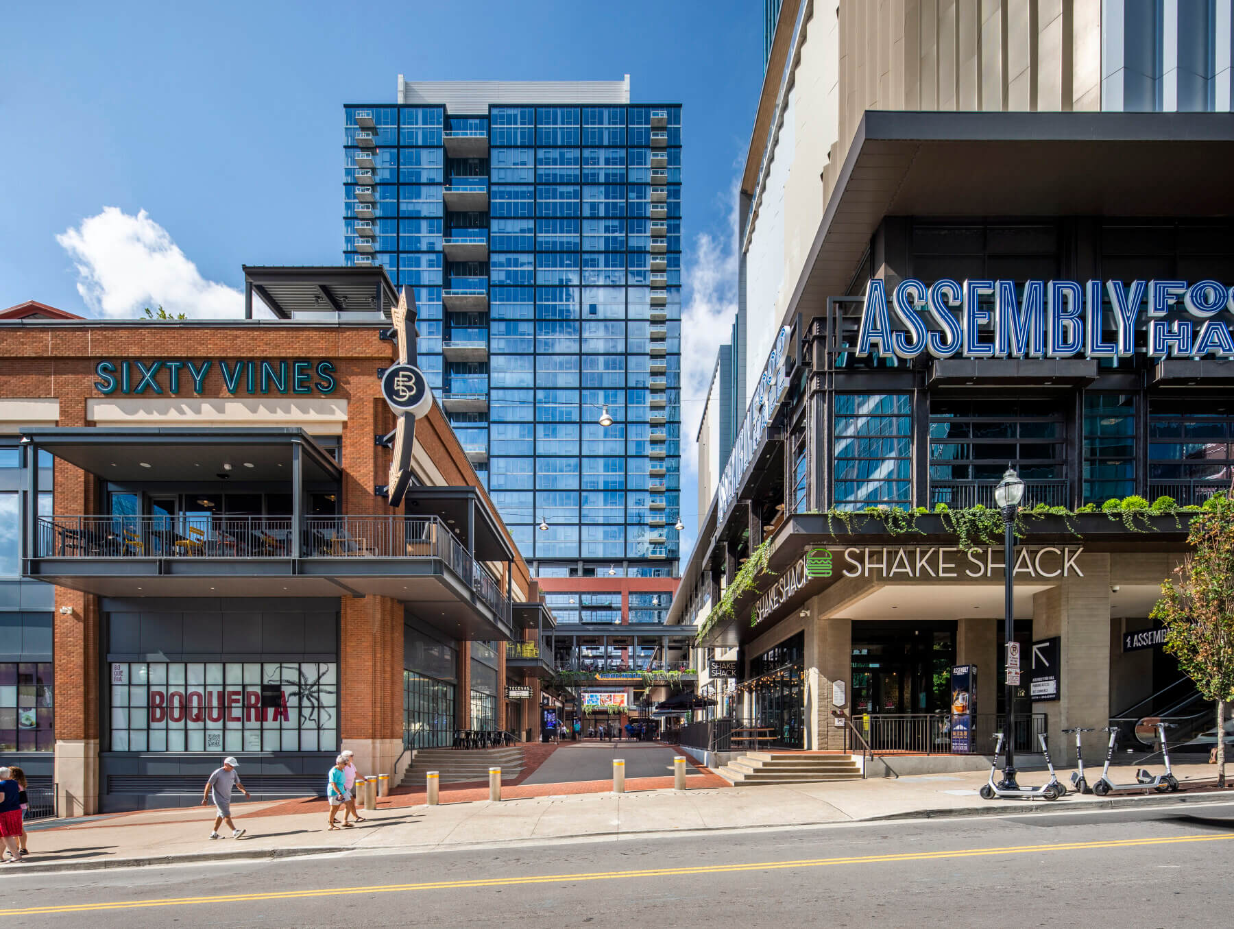 View of street at Assembly Food Hall