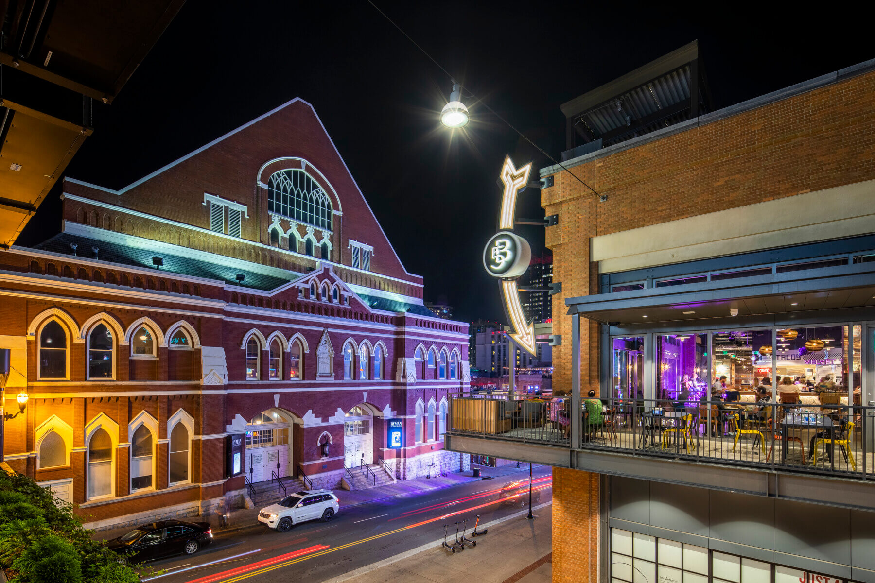 View of Ryman Auditorium across the street