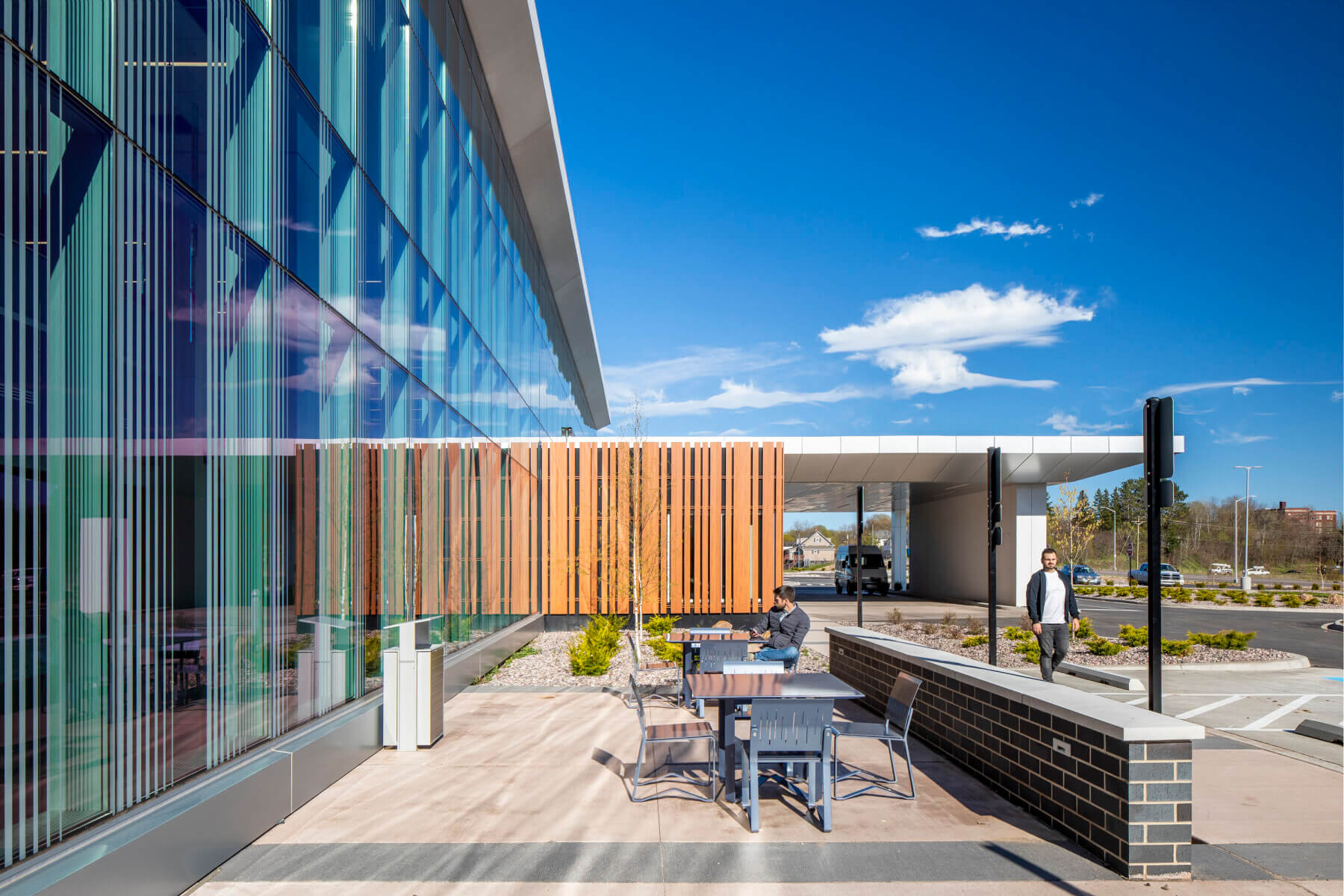 seating on small outdoor patio