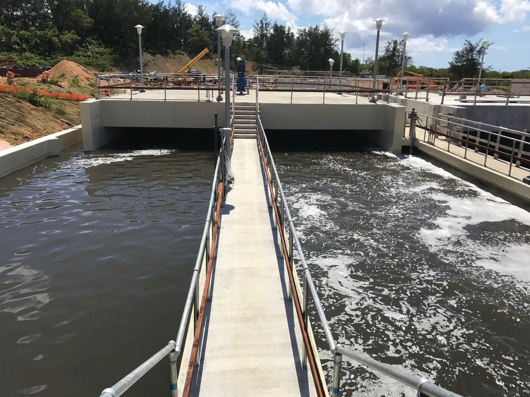 Oxidation ditches at Agat-Santa Rita Wastewater Treatment Plant