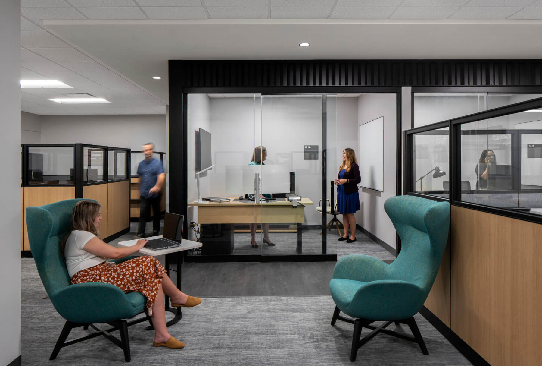 An office at USF’s Innovative Education Studios