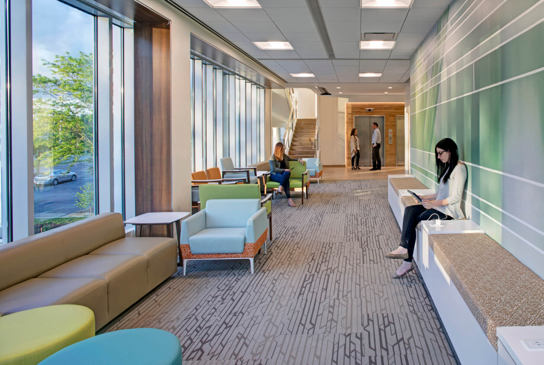 people seated in a waiting area