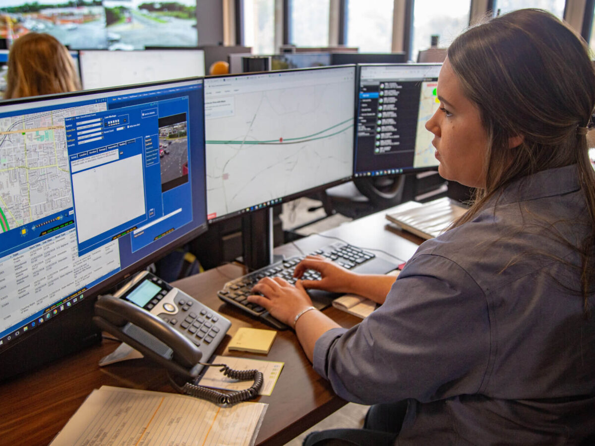 Staff at the Tuscaloosa Regional Traffic Management Center