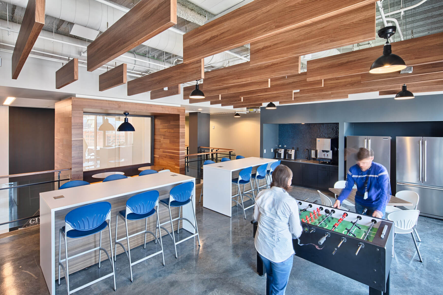 Employees playing a game in the the LifeWay Christian Resources building