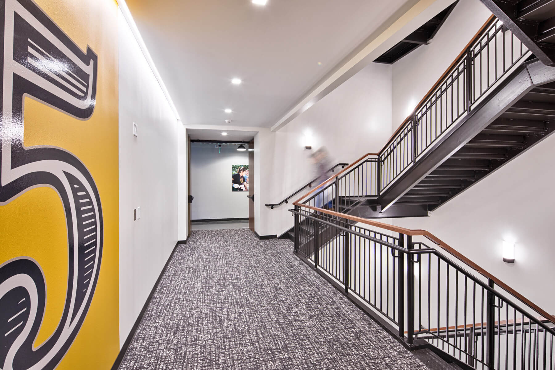 A graphic in the stairwell of the LifeWay Christian Resources building