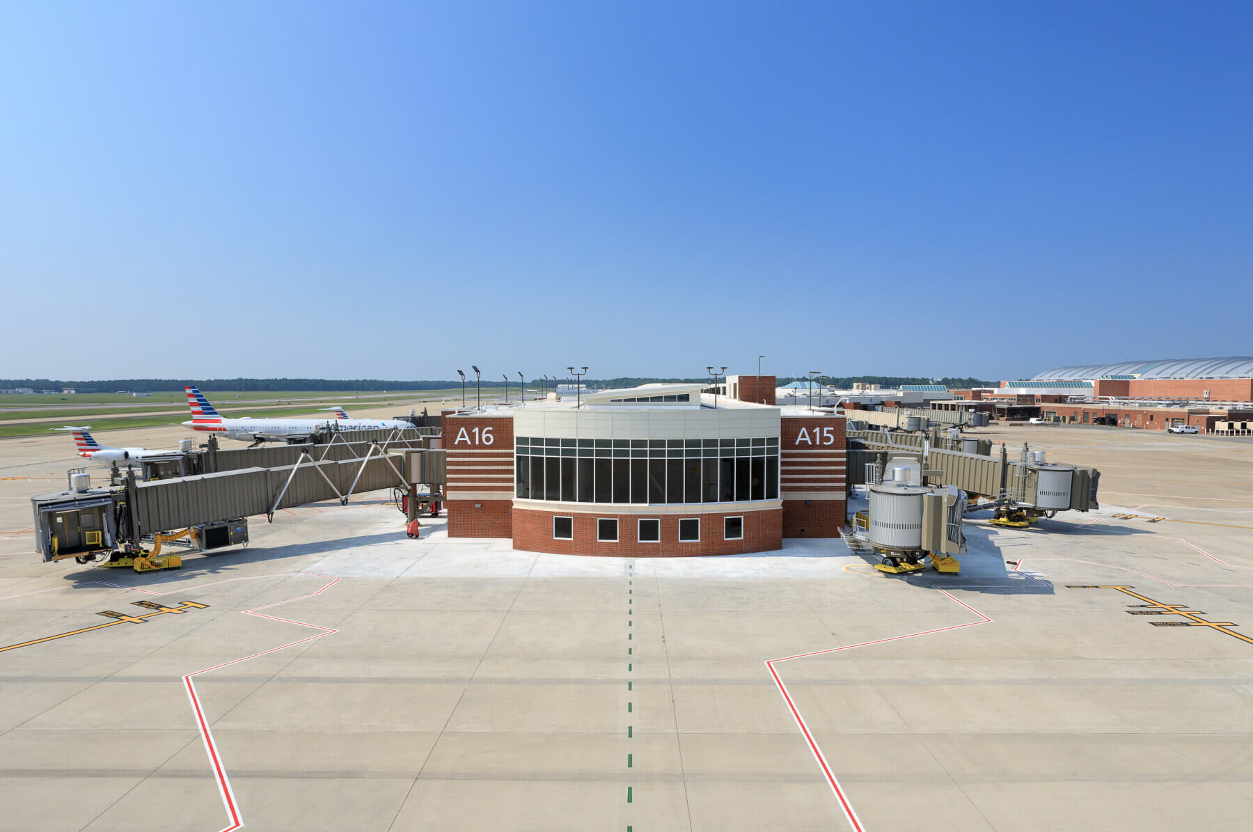 the exterior of the addition to terminal A at Richmond International Airport