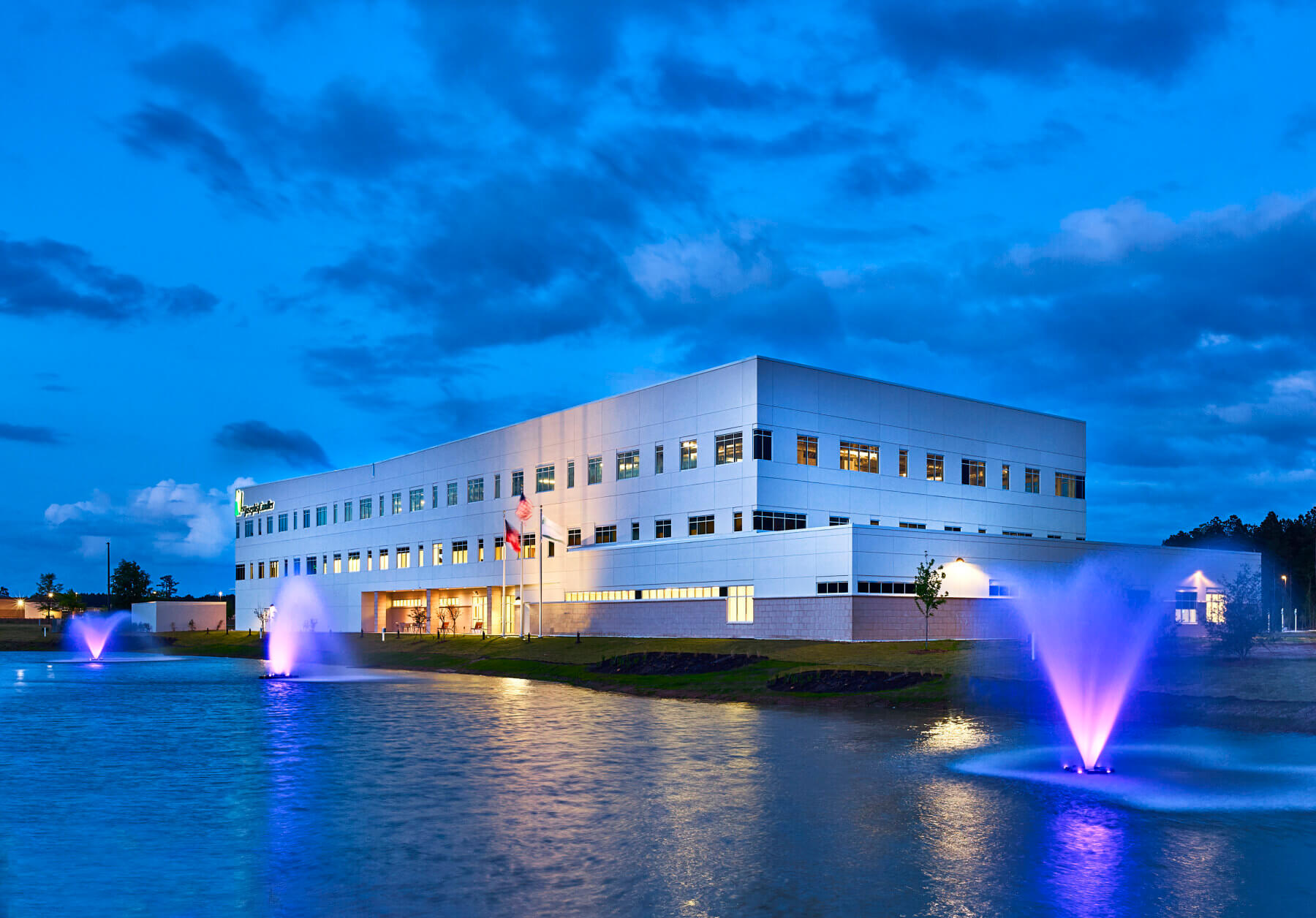exterior and fountains