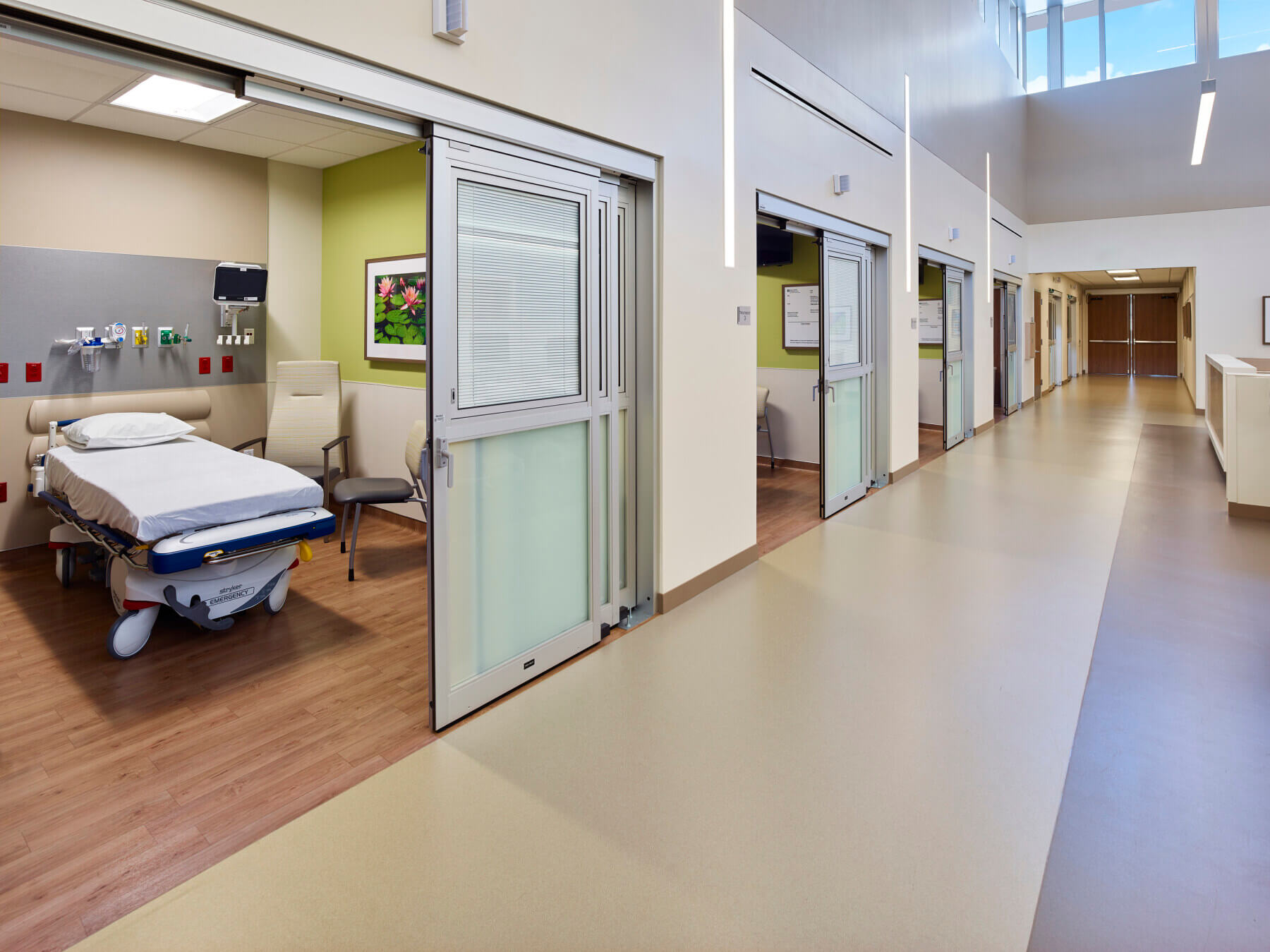 exam rooms inside a freestanding emergency department