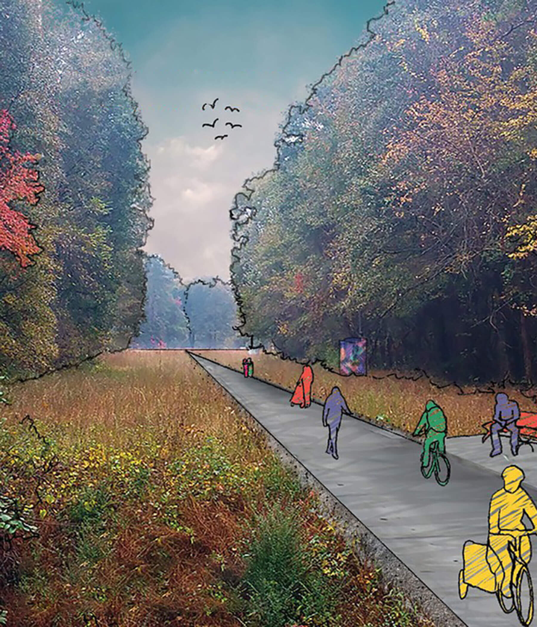 Cobb County greenway plan rendering