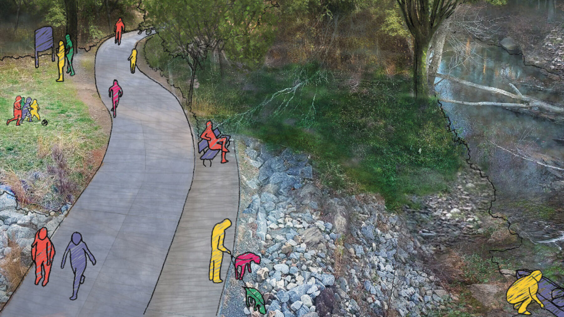 Cobb County greenway plan rendering