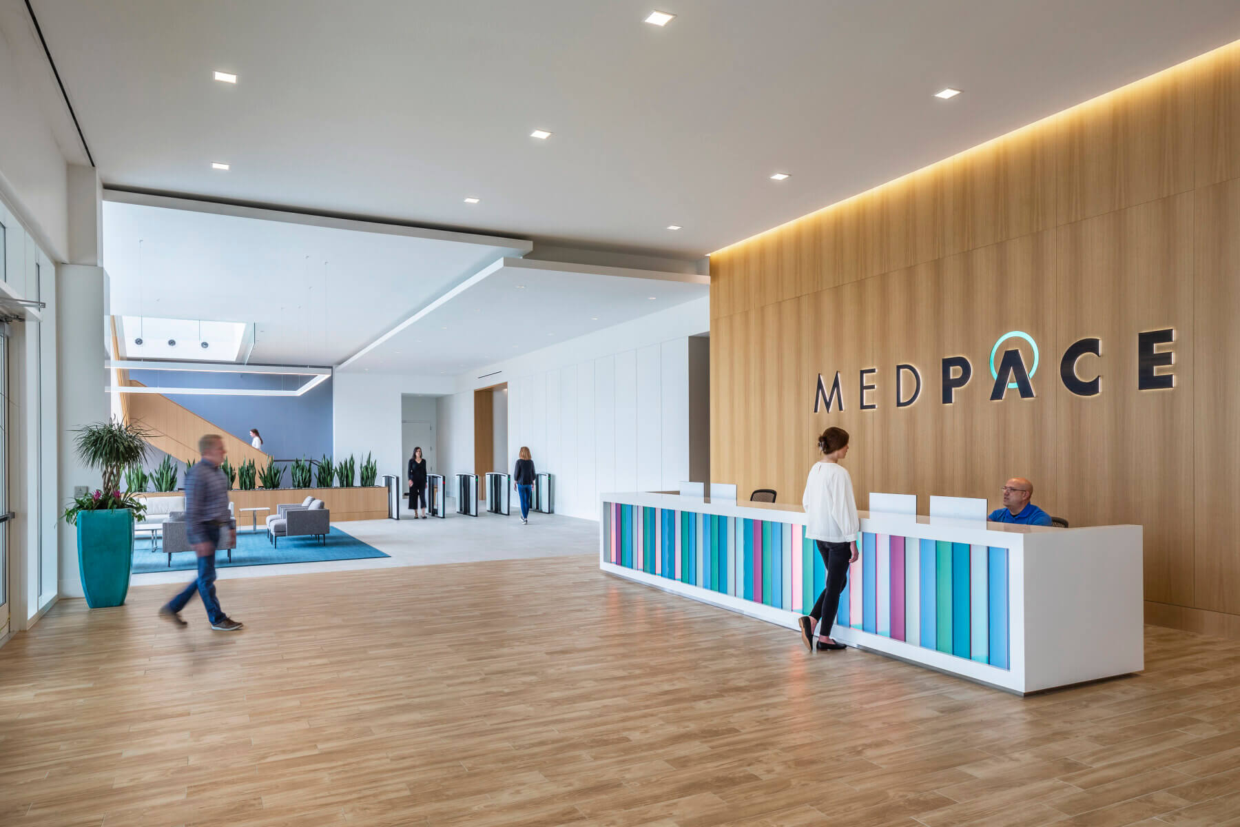 front desk and lobby