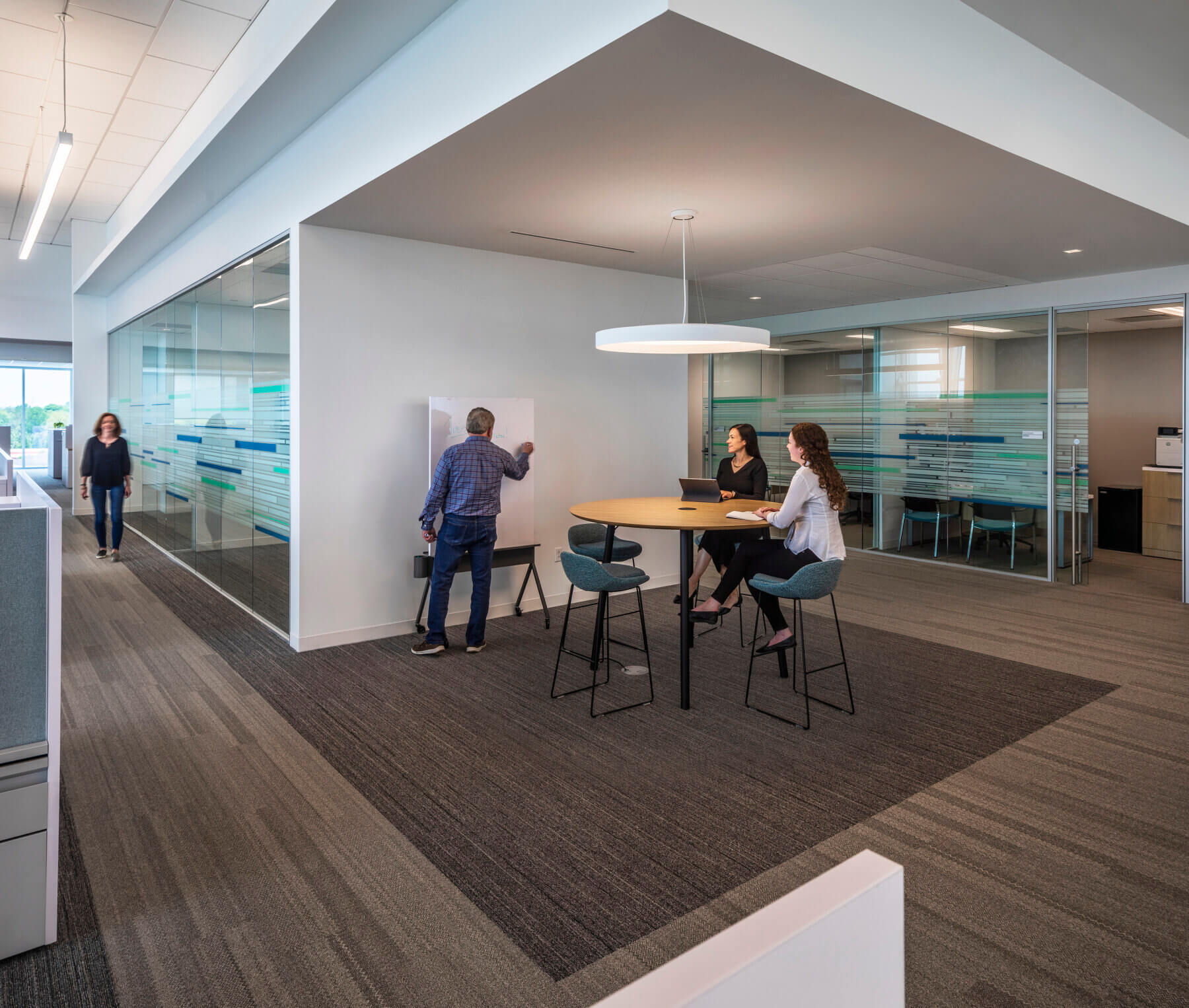 collaboration space with white board