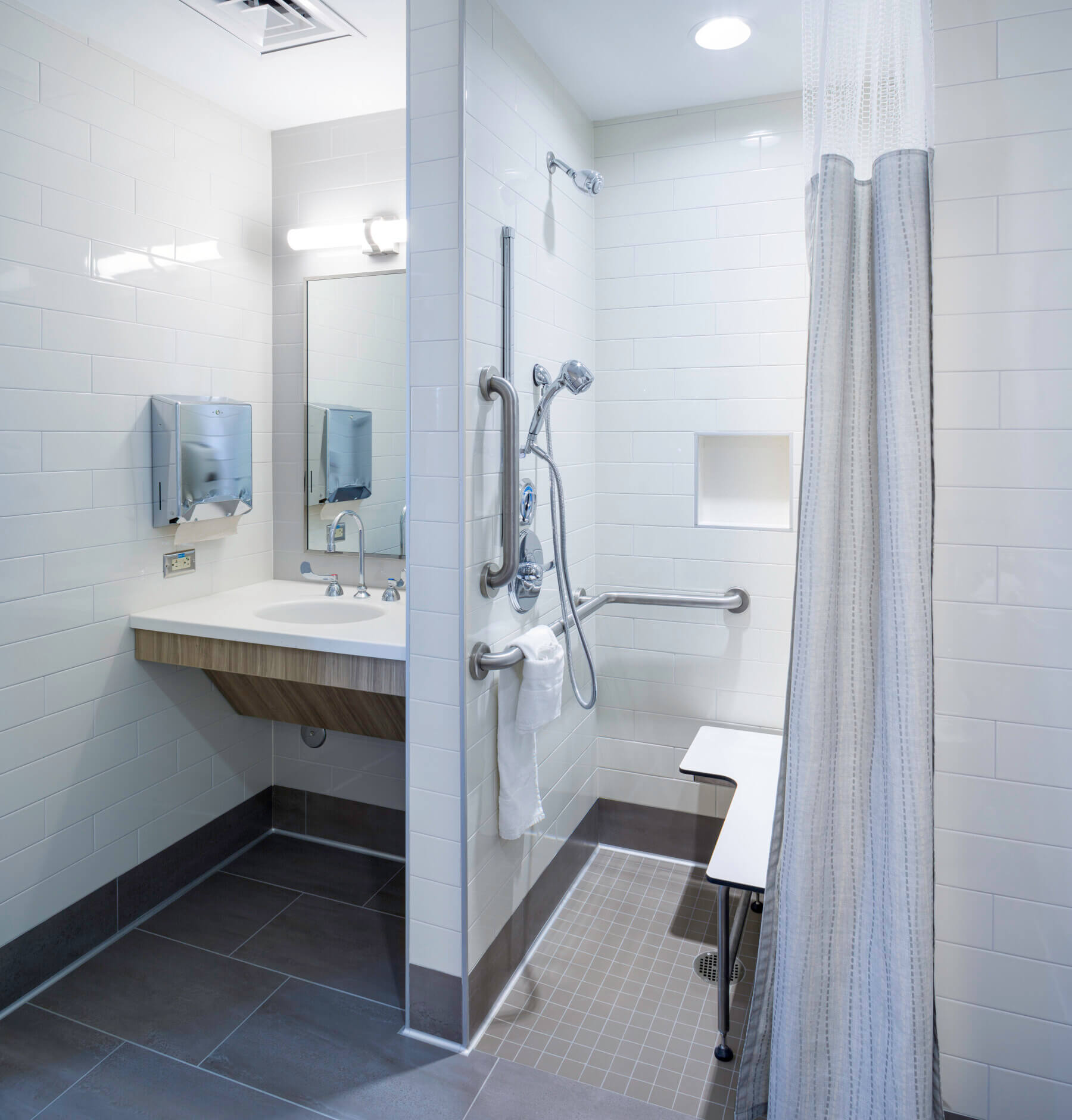 bathroom in a patient room