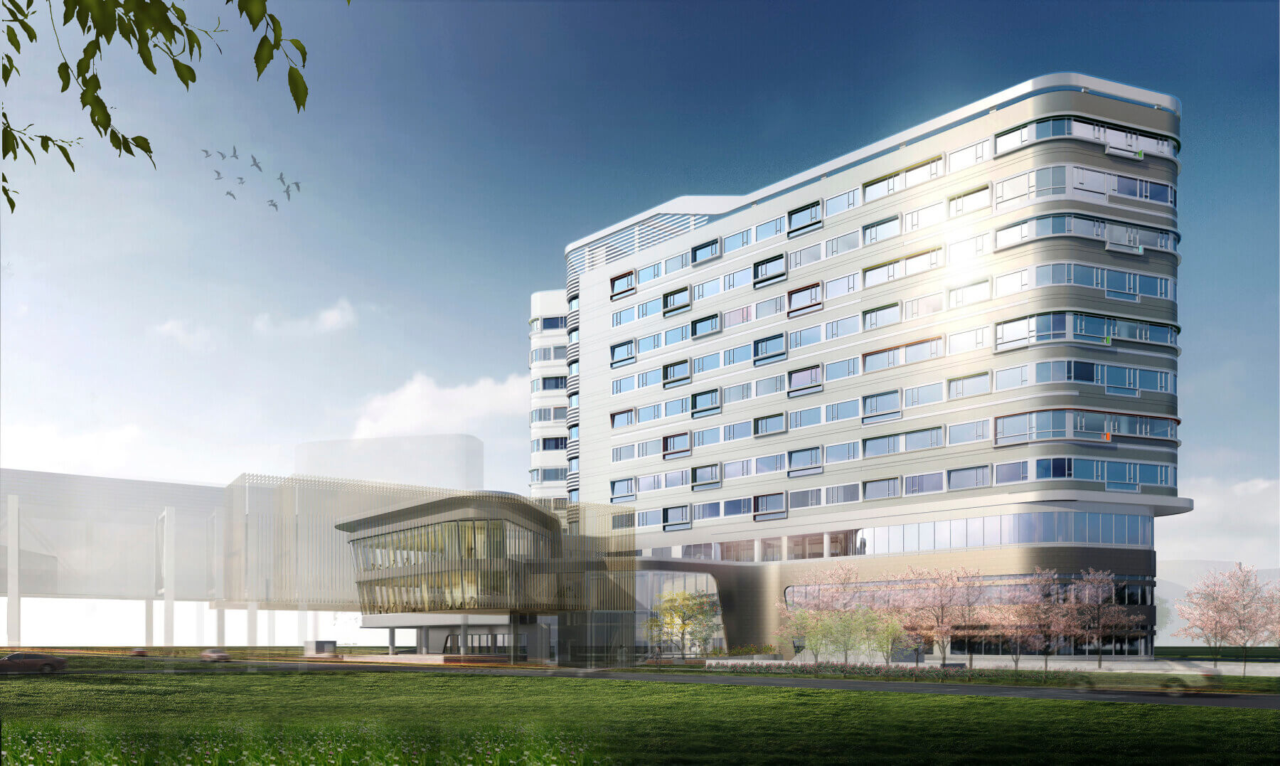 daytime rendering of Lanhai rehab hospital