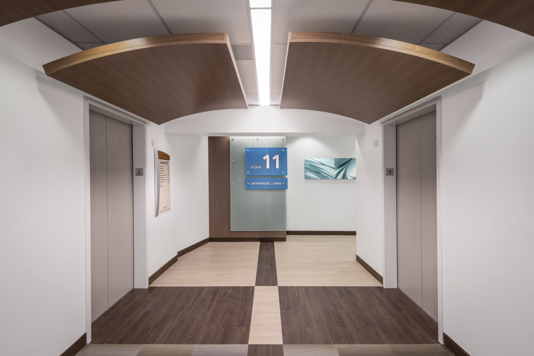an elevator bank