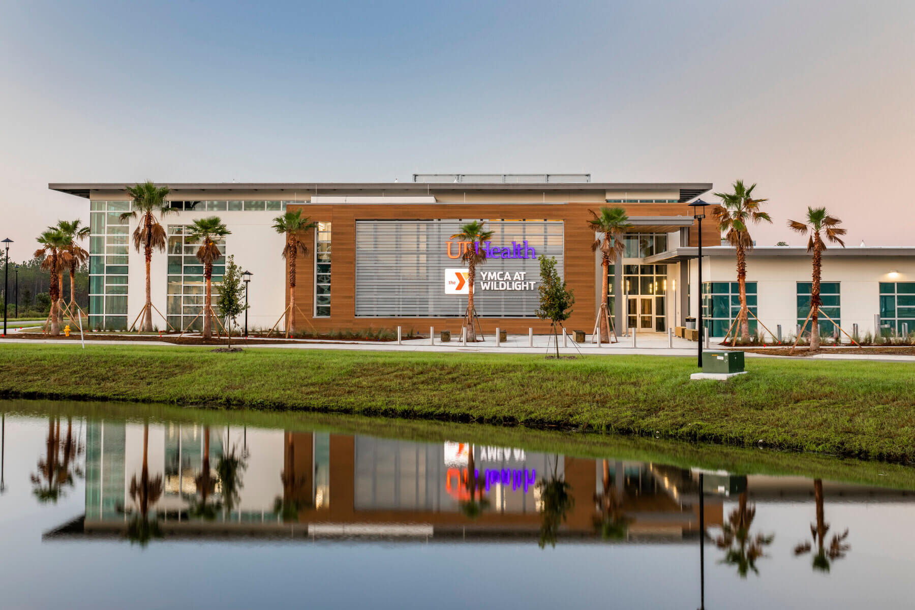 facility exterior and pond