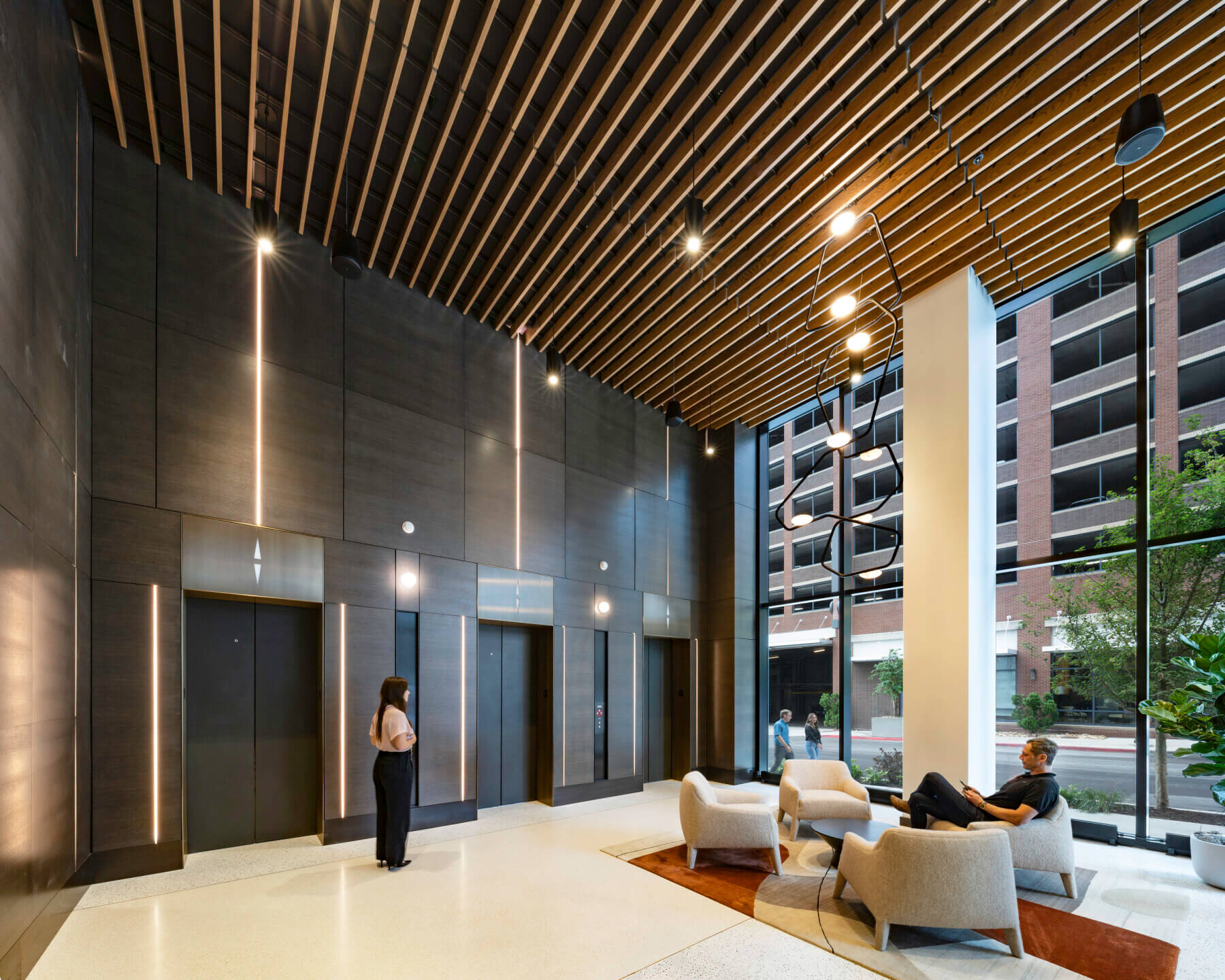 Elevator bank area