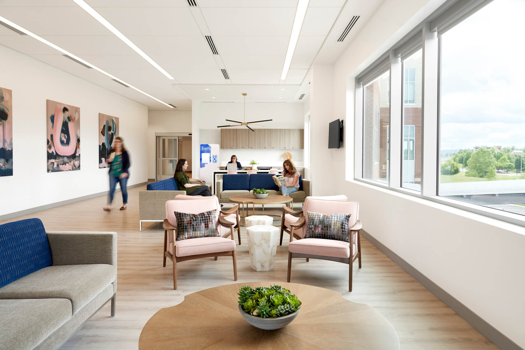 patients sitting on couches