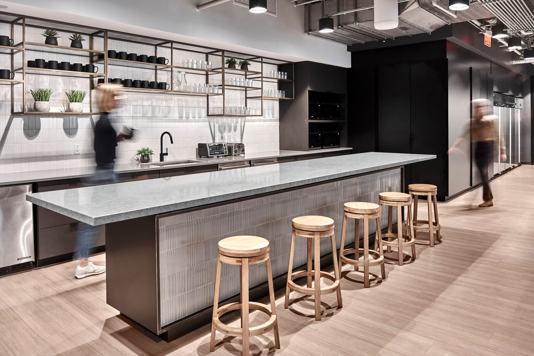 A kitchen area in the Universal Music Group Nashville offices