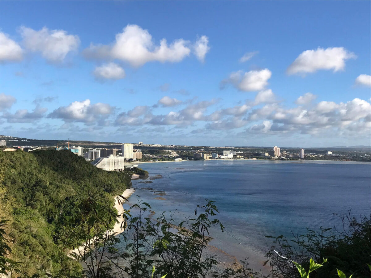 Scenic view of Two Lovers Point in Guam.