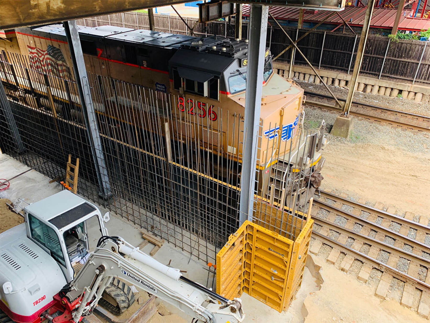 construction taking place on the Spring Street Bridge