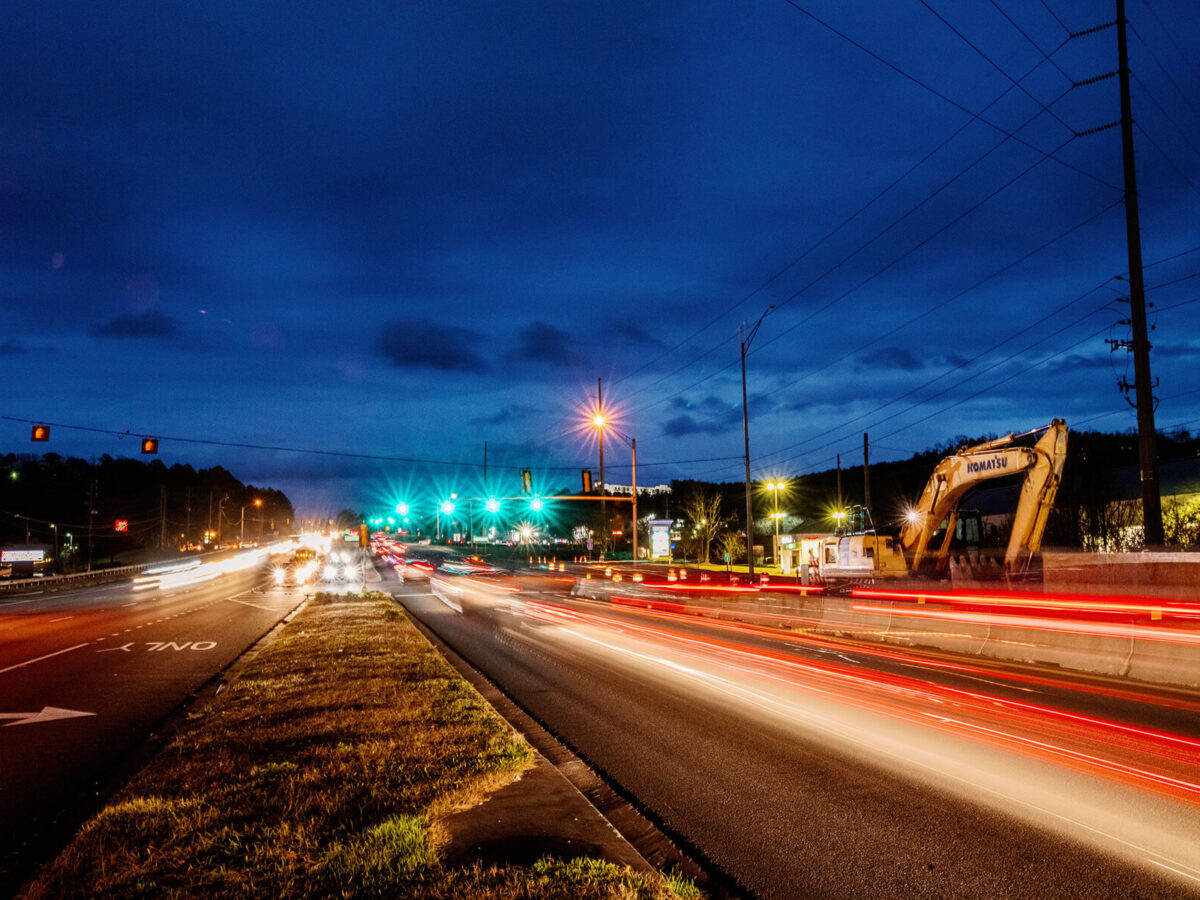 View of U.S. Highway 280 at dusk.