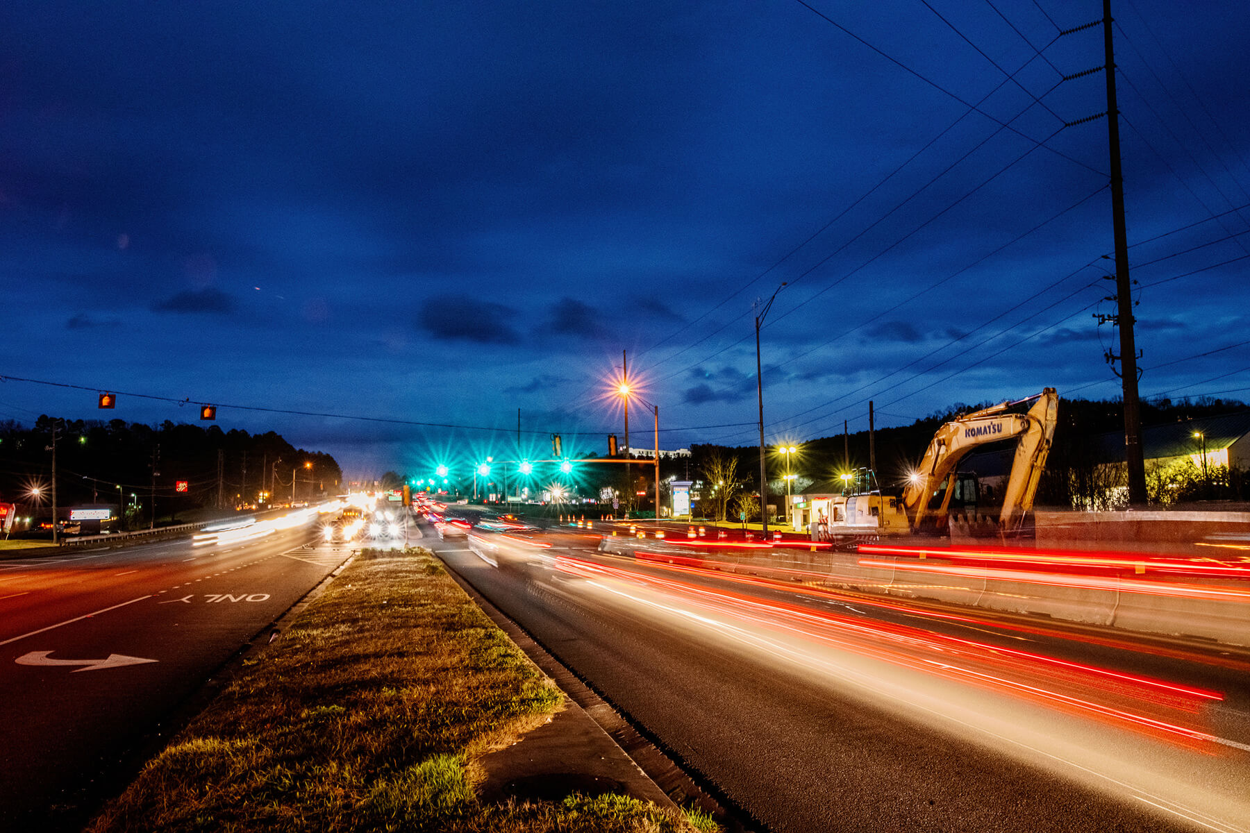 View of U.S. Highway 280 at dusk.