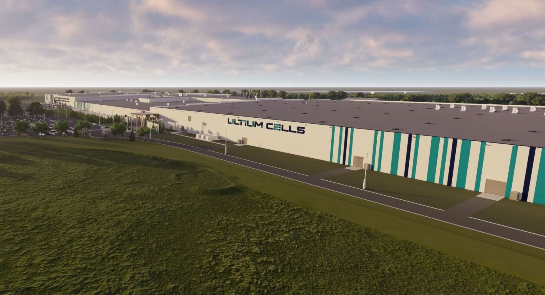 a rendering of Ultium Lordstown battery plant