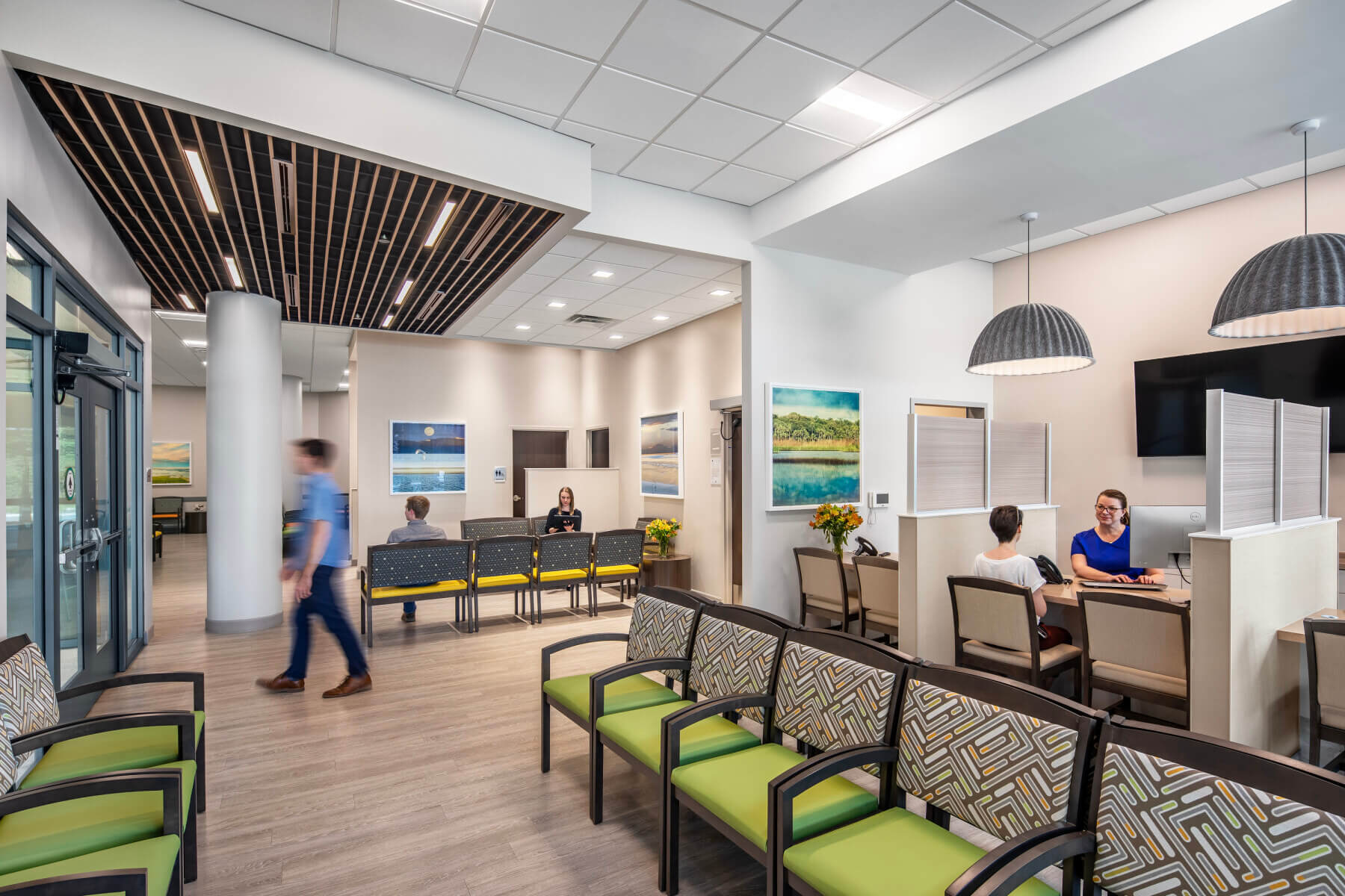 check in and waiting area